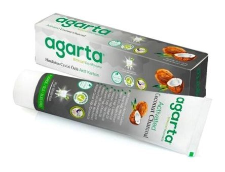 Agarta Aktif Karbonlu Hindistan Cevizli Organik Florürsüz Diş Macunu 6x100 ml