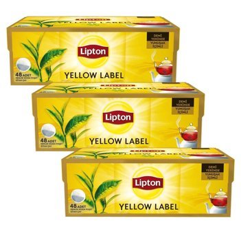 Lipton Yellow Label Siyah Demlik Poşet Çay 3x48 Adet
