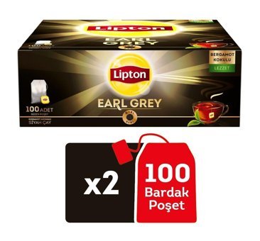 Lipton Earl Grey Bergamot Sallama Çay 2x100 Adet