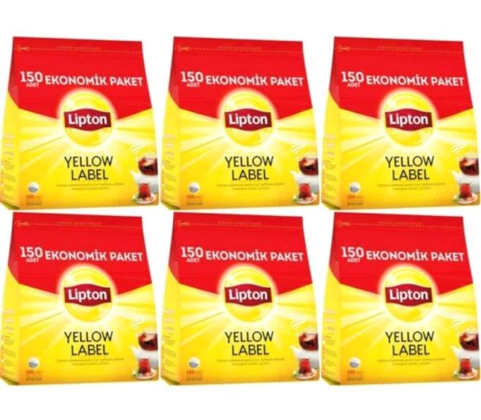 Lipton Yellow Label Siyah Demlik Poşet Çay 6x150 Adet