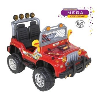 Aliş Toys 12 V Üstü Açık İki Kişilik Akülü Jip Kırmızı