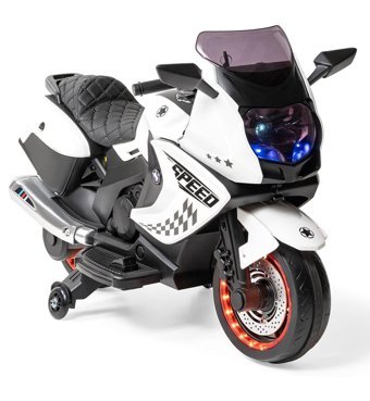 Baby2Go Speed 12 V Üstü Açık Tek Kişilik Akülü Motosiklet Beyaz