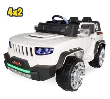 Maxi Taxi 4x2 12 V Üstü Açık İki Kişilik Akülü Jip Beyaz