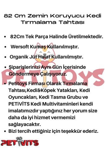 Petitoys Oyuncaklı 82 cm Kedi Tırmalama Direği