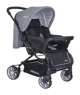 Prava P-11 Dream Plus Çift Yönlü Katlanabilir 360 Derece Dönen Tam Yatar Puset Bebek Arabası Gri