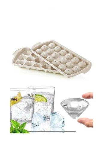 Selenica Plastik Renkli Elmas Buz Kalıbı