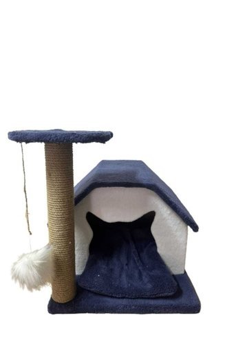 Tıger Pets Oturaklı Oyuncaklı 40 cm Kedi Tırmalama Evi