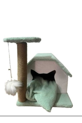 Tıger Pets Oturaklı Oyuncaklı 40 cm Kedi Tırmalama Evi