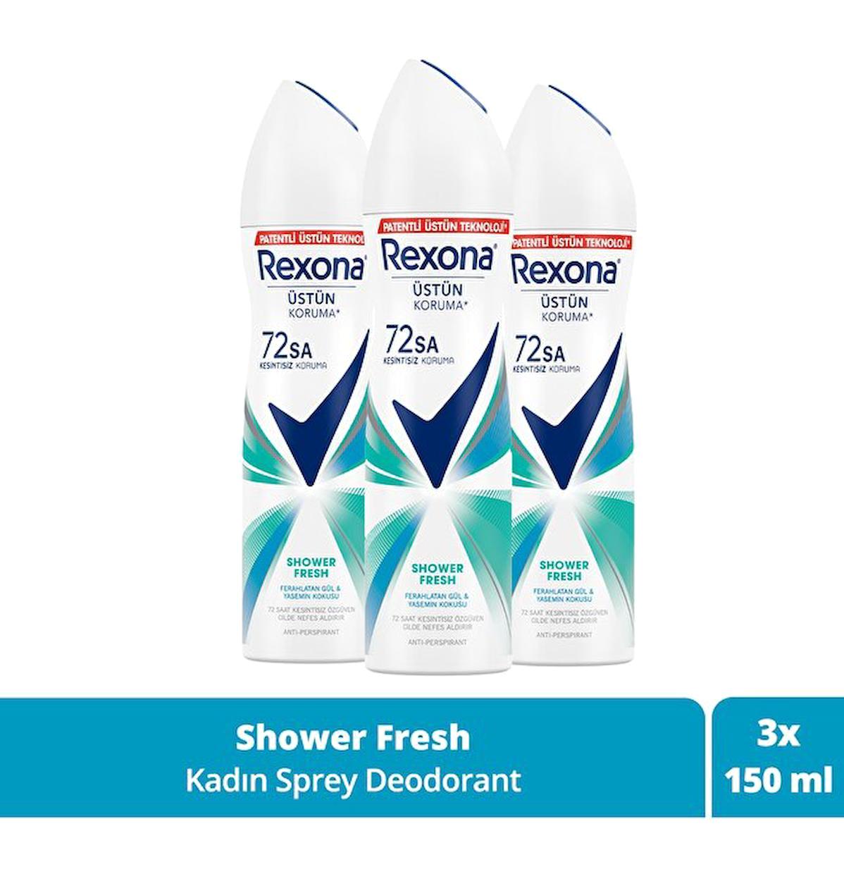 Rexona Antiperspirant Sprey Kadın Deodorant 3 x150 ml