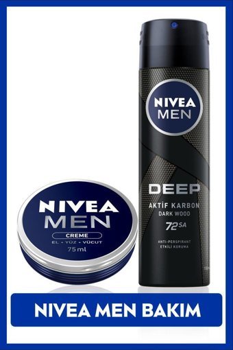 Nivea Deep Dark Wood Pudrasız Ter Önleyici Antiperspirant Sprey Erkek Deodorant 150 ml