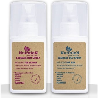Nutralen Ter Önleyici Organik Antiperspirant Sprey Unisex Deodorant 2x50 ml