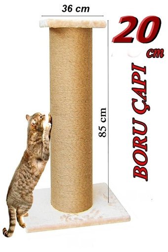 Turkuaz Oturaklı 85 cm Kedi Tırmalama Direği