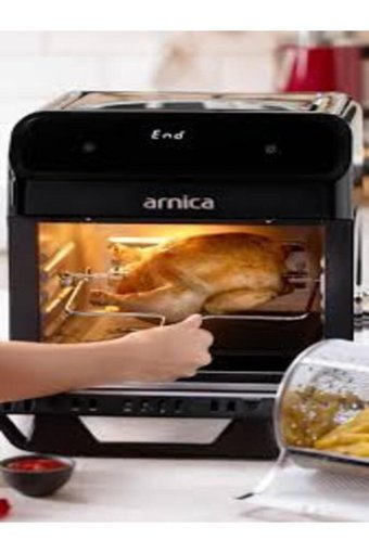 Arnica GH 22240 Airfryer 12 lt Tek Hazneli Led Ekranlı Sıcak Hava Fritözü Siyah