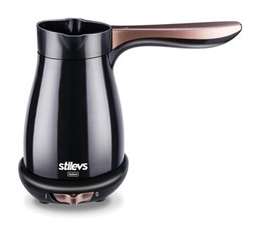 Stilevs Sadem 550 W 5 Fincan Kapasiteli Plastik 330 ml Elektrikli Cezve Siyah