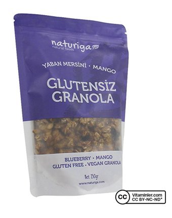 Naturiga Glutensiz Yaban Mersinli Granola 250 gr