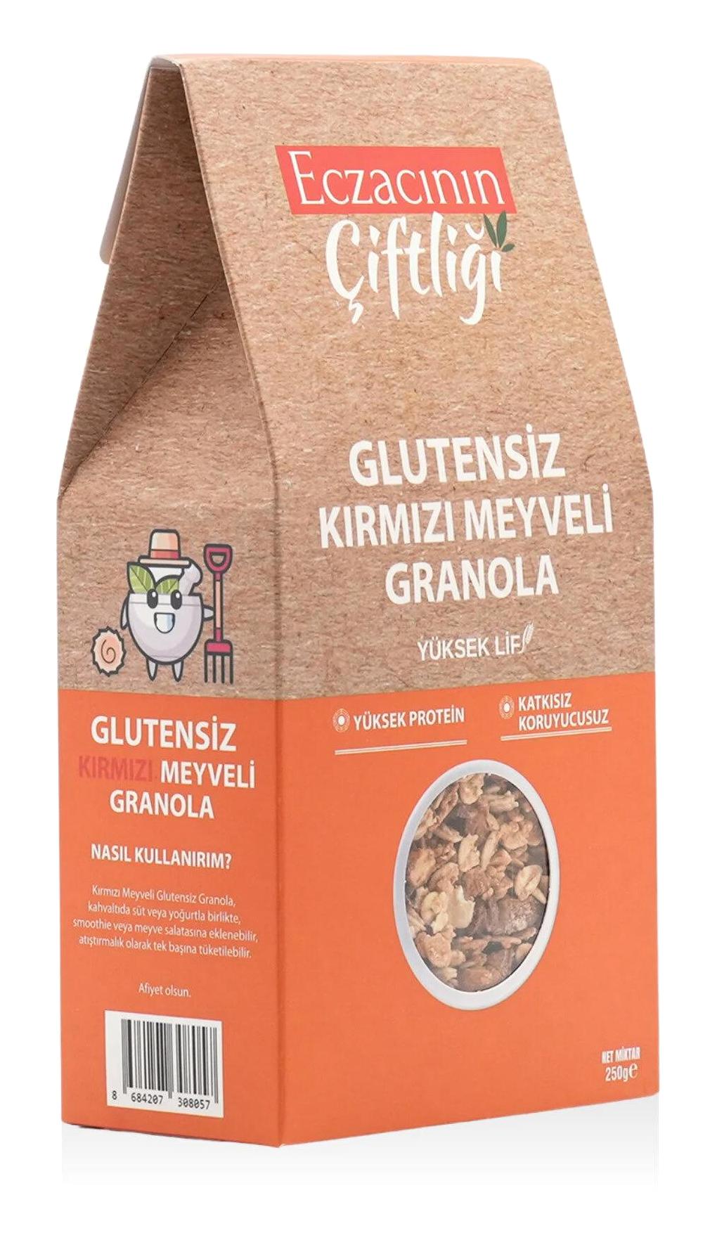 Eczacının Çiftliği Glutensiz Kırmızı Meyveli Granola 250 gr