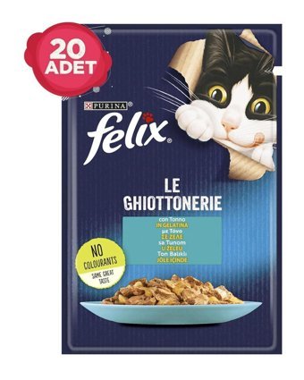 Purina Felix Ton Balığı Jöleli Yetişkin Yaş Kedi Maması 20x85 gr