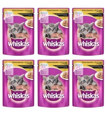 Whiskas Kümes Hayvanı Soslu Yavru Yaş Kedi Maması 6x100 gr