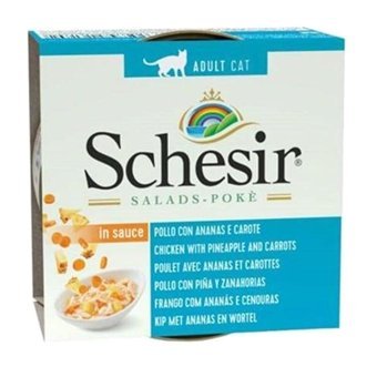 Schesir Salads Poke Havuç Tavuk Yetişkin Yaş Kedi Maması 85 gr