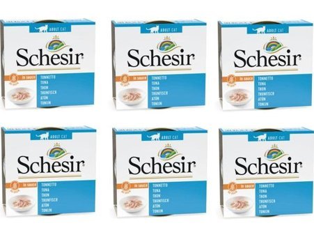 Schesir Ton Balığı Soslu Yetişkin Yaş Kedi Maması 6x70 gr