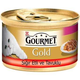 Purina Gourmet Gold Tavuk Sığır Eti Yetişkin Yaş Kedi Maması 24x85 gr