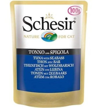 Schesir Levrek Ton Balığı Yetişkin Yaş Kedi Maması 6x100 gr