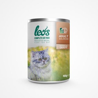 Leos Complete Cat Food Somonlu Parça Etli Soslu Yetişkin Yaş Kedi Maması 400 gr