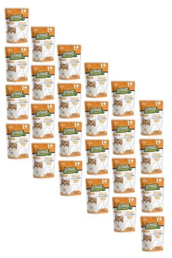 Jungle Pouch Kısırlaştırılmış Tavuk Soslu Yetişkin Yaş Kedi Maması 24x100 gr