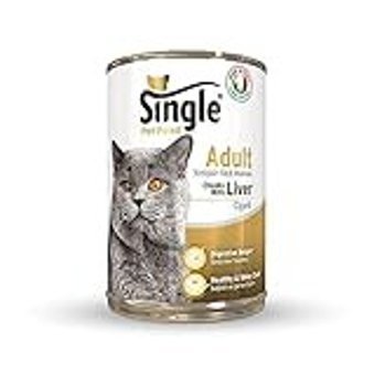 Single Ciğer Yetişkin Yaş Kedi Maması 415 gr