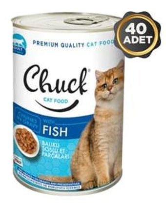 Chuck Parça Etli Soslu Yetişkin Yaş Kedi Maması 40x415 gr