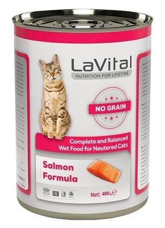 La Vital Kısırlaştırılmış Somonlu Yetişkin Yaş Kedi Maması 400 gr