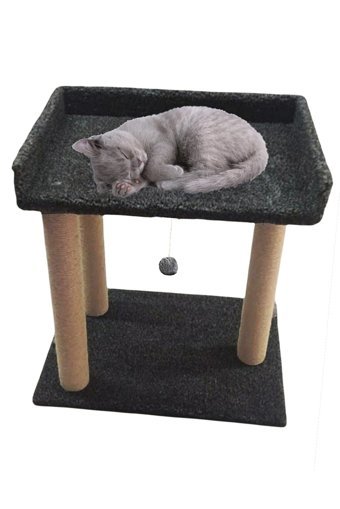 Nursoft Oturaklı Oyuncaklı Katlı 58 cm Kedi Tırmalama Direği