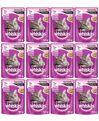 Whiskas Somonlu Yetişkin Yaş Kedi Maması 12x100 gr