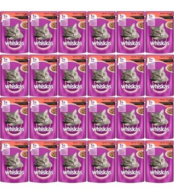 Whiskas Biftek Soslu Yetişkin Yaş Kedi Maması 24x100 gr