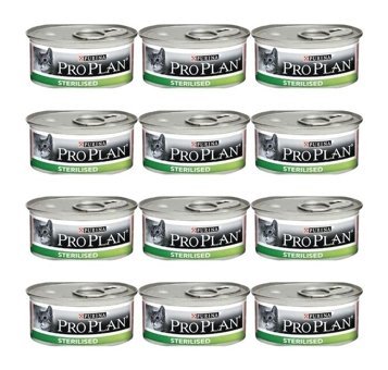 Pro Plan Kısırlaştırılmış Ton Balığı Somonlu Yetişkin Yaş Kedi Maması 12x85 gr