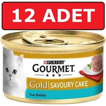 Purina Gourmet Gold Ton Balığı Yetişkin Yaş Kedi Maması 12x85 gr