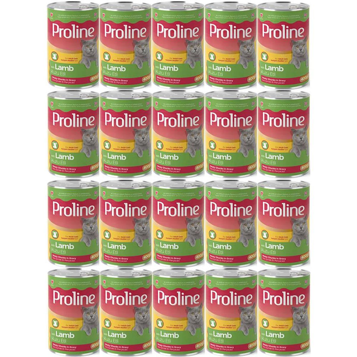 Pro Line Kuzu Eti Yetişkin Yaş Kedi Maması 20x400 gr