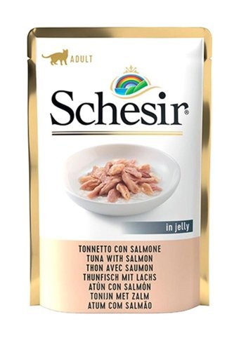 Schesir Ton Balığı Somonlu Jöleli Yetişkin Yaş Kedi Maması 100 gr