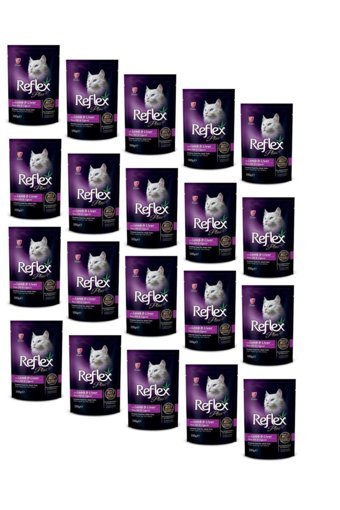 Reflex Plus Kuzu Eti Jöleli Yetişkin Yaş Kedi Maması 20x400 gr