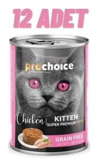 Pro Choice Grain Free Tavuk Ezme Yavru Yaş Kedi Maması 12x400 gr