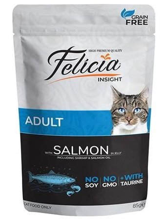 Felicia Tahılsız Somonlu Jöleli Yetişkin Yaş Kedi Maması 85 gr