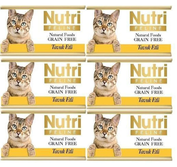 Nutri Tavuk Yetişkin Yaş Kedi Maması 6x85 gr