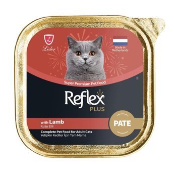 Reflex Plus Kuzu Eti Kıyılmış Yetişkin Yaş Kedi Maması 85 gr