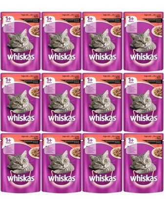 Whiskas Sığır Eti Soslu Yetişkin Yaş Kedi Maması 12x100 gr