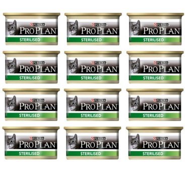 Pro Plan Sterilised Kısırlaştırılmış Ton Balığı Somonlu Yetişkin Yaş Kedi Maması 12x85 gr