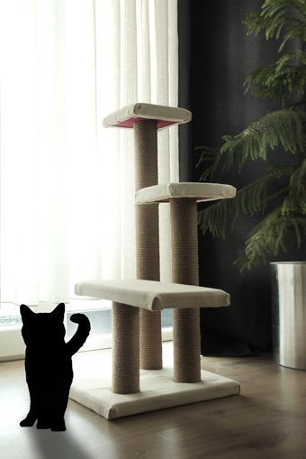 Kırsche Mıuvv Oturaklı Katlı 80 cm Kedi Tırmalama Tahtası