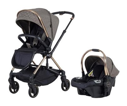 Prego Mios 2066 Çift Yönlü Katlanabilir Tek Elle Kapanan Travel Sistem Bebek Arabası Kahverengi