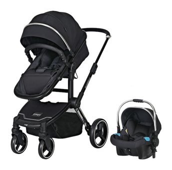Prego Quattro Çift Yönlü Katlanabilir 360 Derece Dönen Tam Yatar Travel Sistem Bebek Arabası