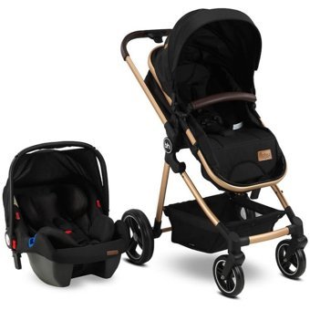 Babyhope Çift Yönlü Katlanabilir Tek Elle Kapanan 360 Derece Dönen Tam Yatar Travel Sistem Kabin Tipi Bebek Arabası Siyah