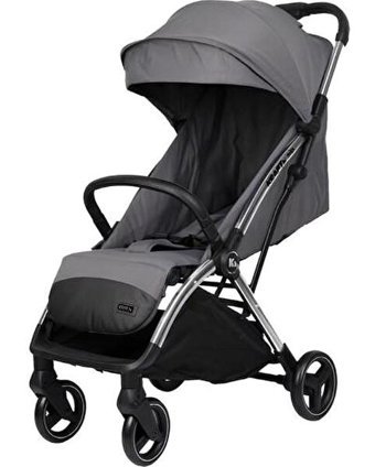 Kraft Trip Grey Katlanabilir Tek Elle Kapanan Travel Sistem Bebek Arabası Gri